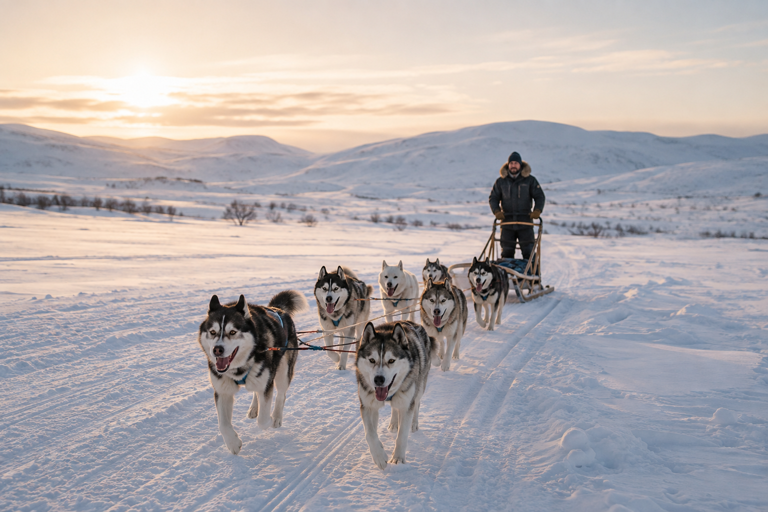 Dog sledding